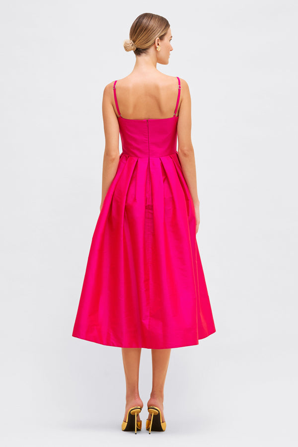 Patbo TAFFETA BLOOM MIDI DRESS