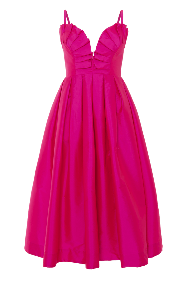 Patbo TAFFETA BLOOM MIDI DRESS