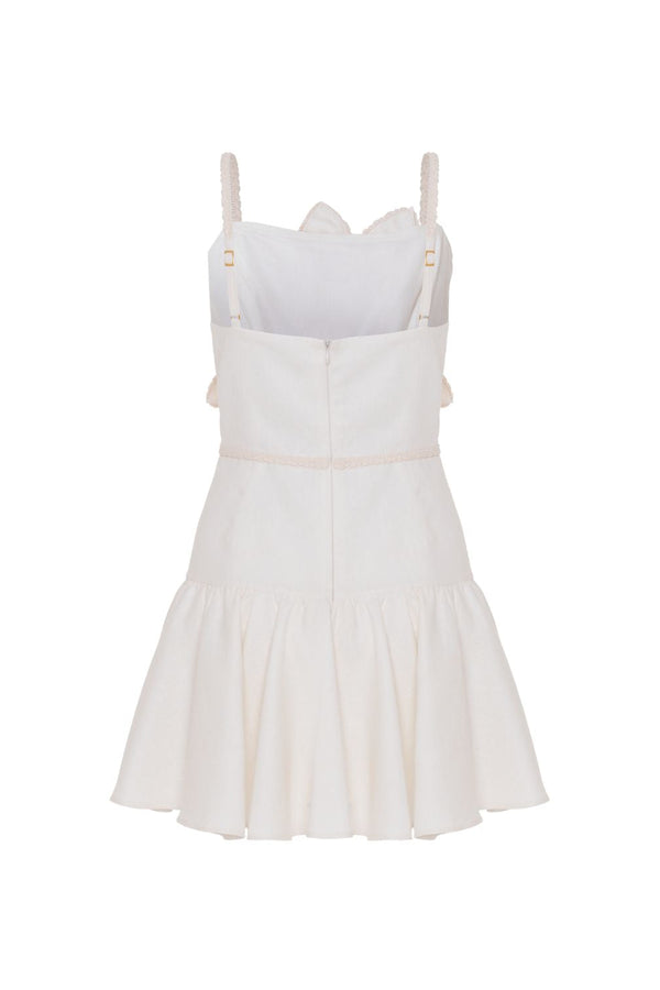 Patbo TROPIC LINEN FLOWER MINI DRESS