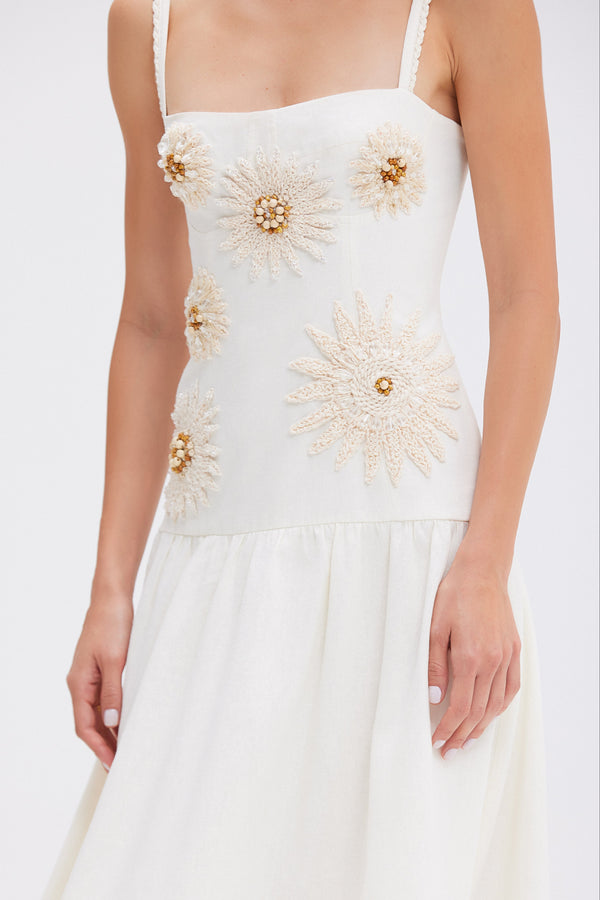 Patbo TROPIC LINEN MIDI DRESS