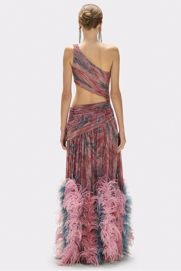 Patbo TWIST FEATHER GOWN