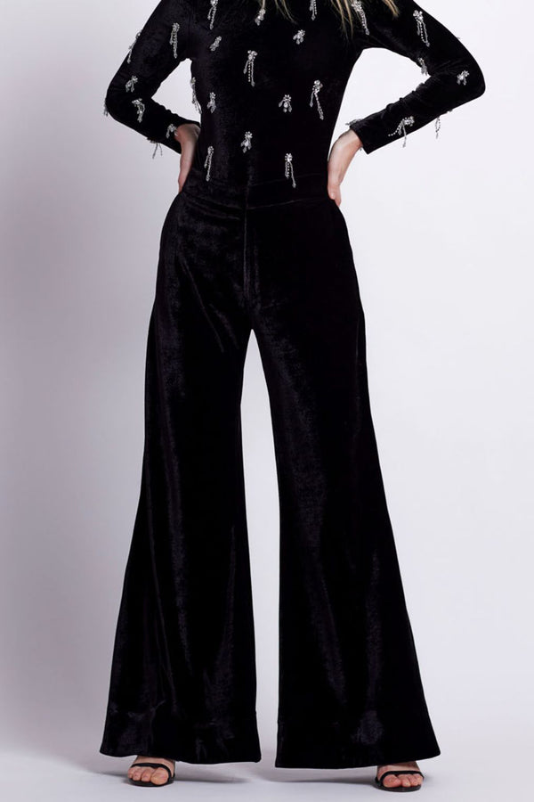 Patbo VELVET WIDE LEG PANT