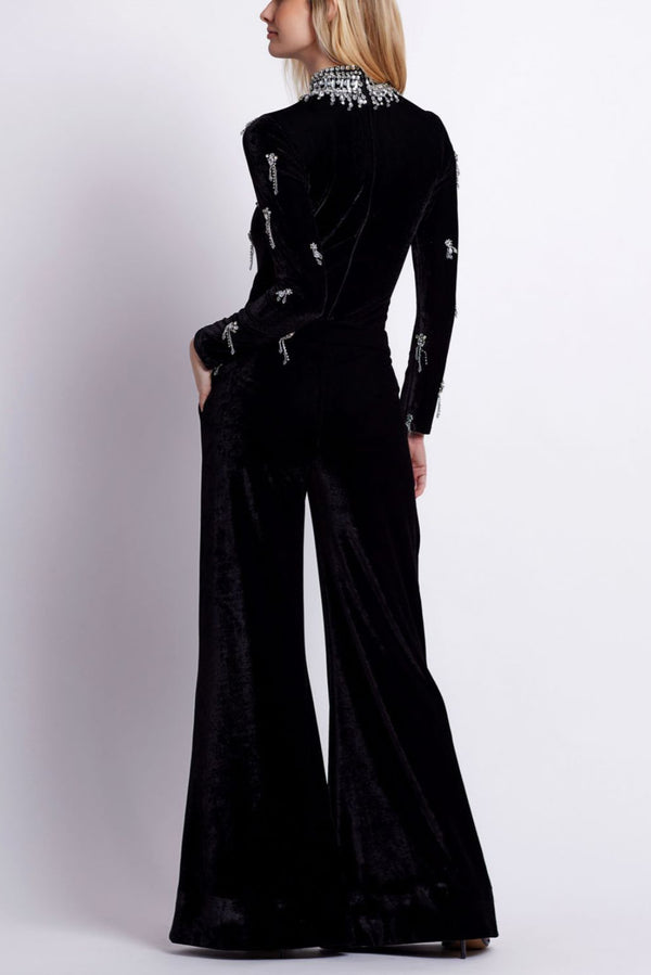 Patbo VELVET WIDE LEG PANT