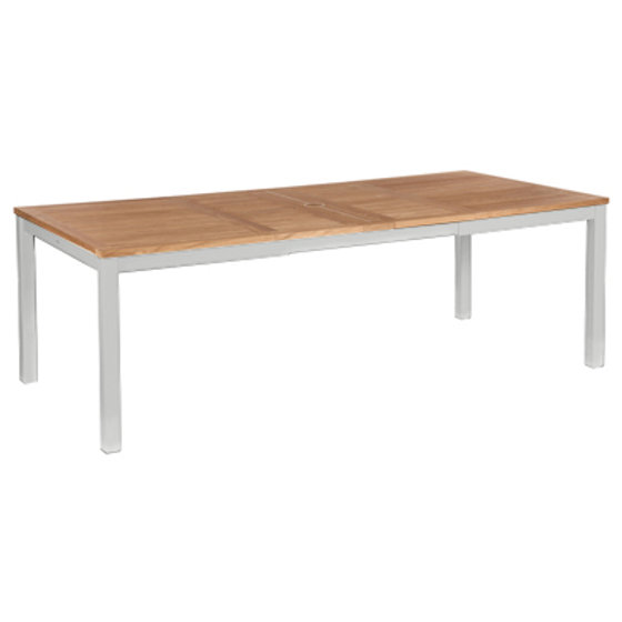 patio Barlow Tyrie Aura 59"-90" Ext. Dining Table w/Teak Top