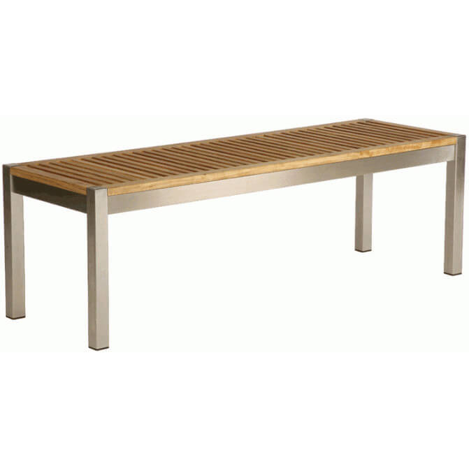 patio Barlow Tyrie Equinox 53" Backless Stainless Bench