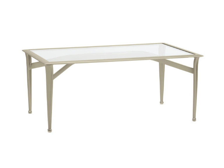 patio Brown Jordan Flight Glass Top 79" Dining Table