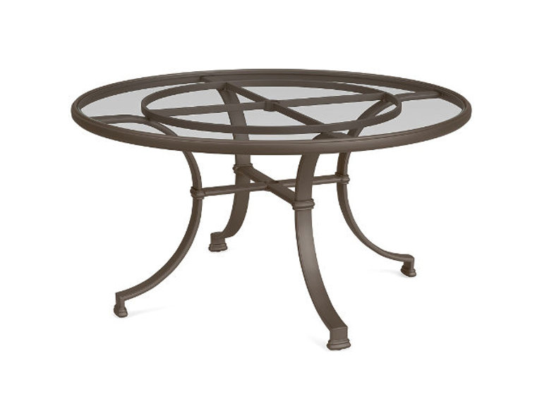 patio Brown Jordan Fremont Glass Top Round 54" Dining Table