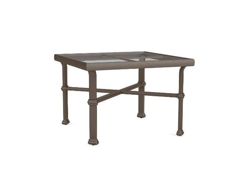 patio Brown Jordan Fremont Glass Top Side Table 26"Square