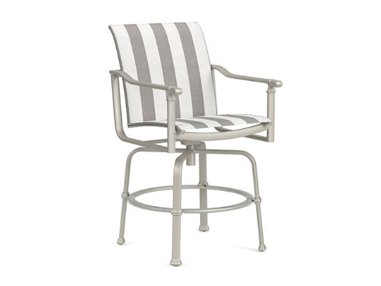 patio Brown Jordan Fremont Swivel Bar Arm Chair - Sling