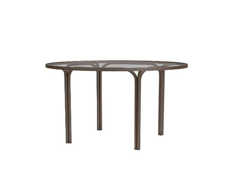 patio Brown Jordan Kantan 42" Round Glass Top Chat Table