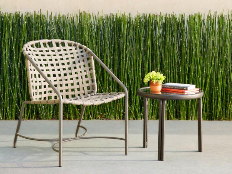 Patio Brown Jordan Kantan 42" Round Glass Top Dining Table