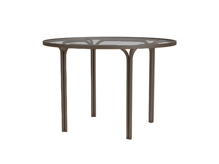 patio Brown Jordan Kantan 42" Round Glass Top Dining Table