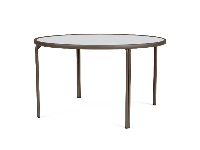 patio Brown Jordan Kantan 48" Round Glass Top Dining Table