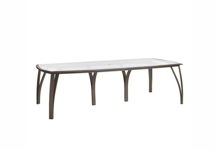 patio Brown Jordan Pasadena 103" Glass Top Dining Table