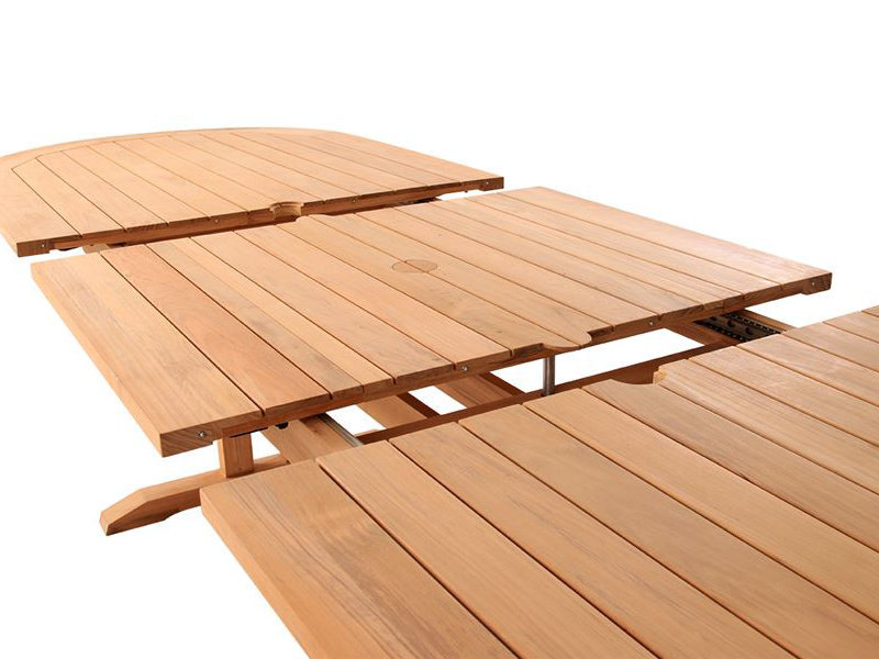 Patio Corsica Oval 124in Extending Teak Dining Table