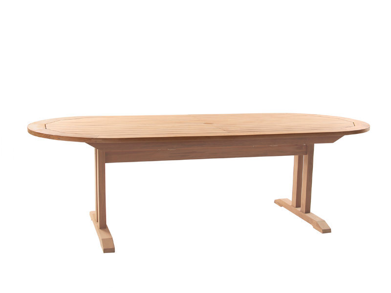 Patio Corsica Oval 124in Extending Teak Dining Table