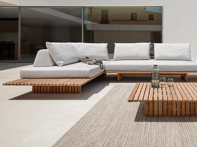 Patio Gloster Deck Seating Unit - Large With End Table