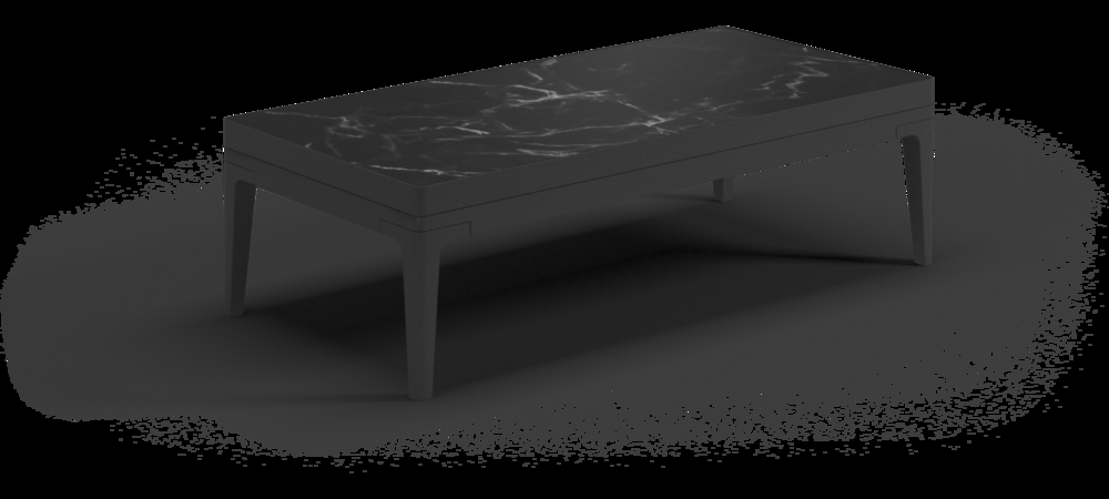 patio Gloster Grid 20" x 40" Ceramic Top Coffee Table