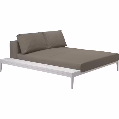 Patio Gloster Grid Left/Right Ceramic Chill Chaise - Sectional