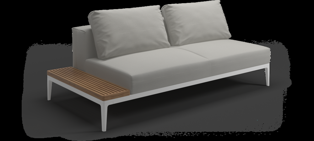 Patio Gloster Grid Left/Right End Table Unit - Sectional