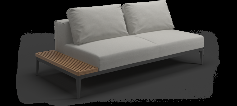 Patio Gloster Grid Left/Right End Table Unit - Sectional