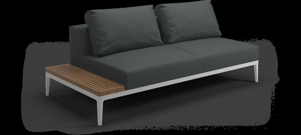 Patio Gloster Grid Left/Right End Table Unit - Sectional