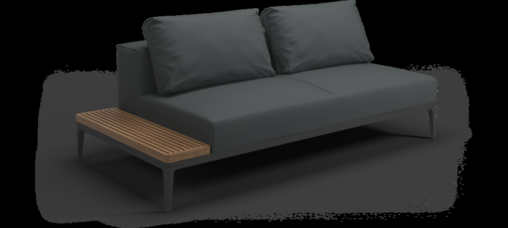 patio Gloster Grid Left/Right End Table Unit - Sectional