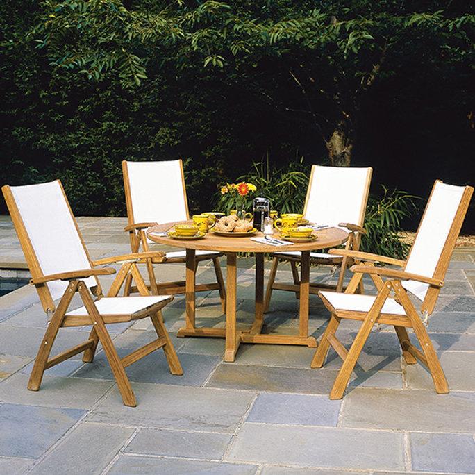 Patio Kingsley Bate St. Tropez Adjustable Folding Arm Chair - Set Of 2