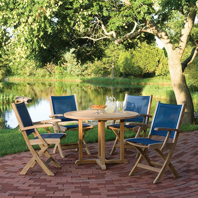 Patio Kingsley Bate St. Tropez Folding Dining Arm Chair - Set Of 2