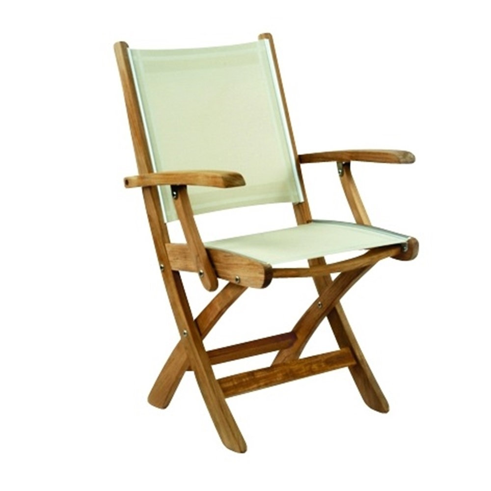 patio Kingsley Bate St. Tropez Folding Dining Arm Chair - Set of 2