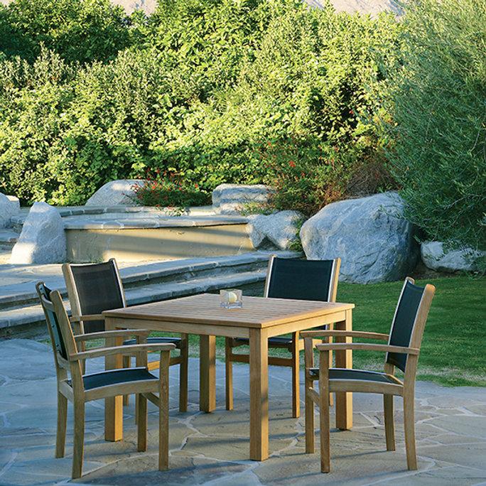 Patio Kingsley Bate St. Tropez Stacking Arm Chair-Set Of 2