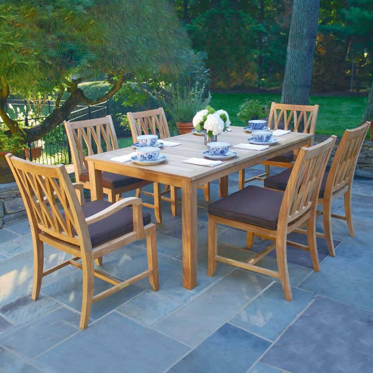 Patio Kingsley Bate Wainscott 73" Rectangular Dining Table