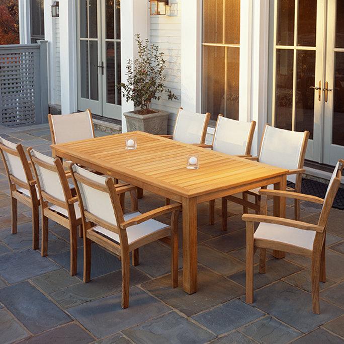 Patio Kingsley Bate Wainscott 85" Rectangular Dining Table