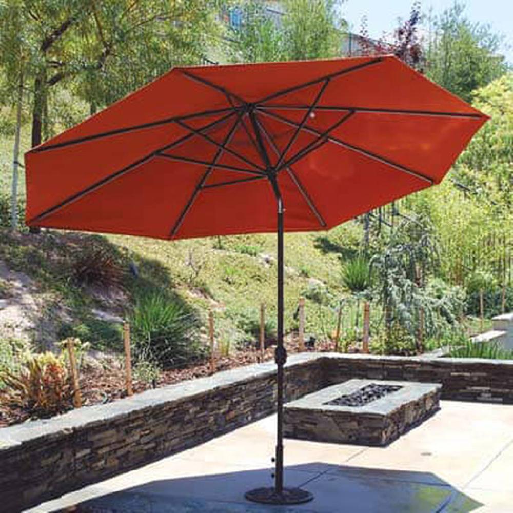 Patio Outdoor Classics 8' X 11' Oval Auto Tilt Market Umbrella