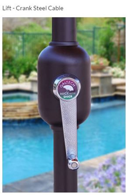 Patio Outdoor Classics 8' X 11' Oval Auto Tilt Market Umbrella