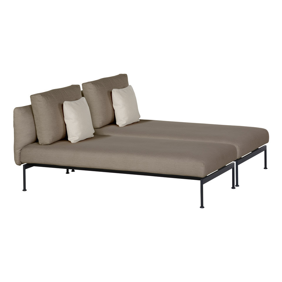patio Barlow Tyrie Layout Double Lounger Armless