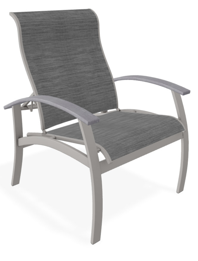 Patio Belle Isle Sling Arm Chair W/Multi-Position