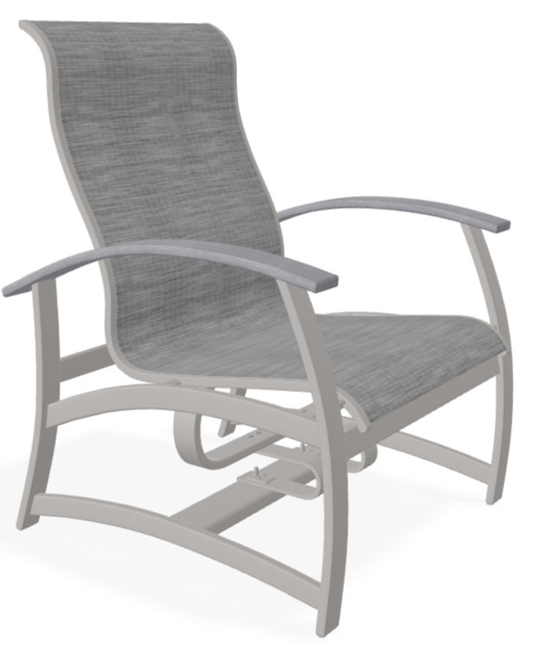 Patio Belle Isle Sling Hidden Motion Arm Chair