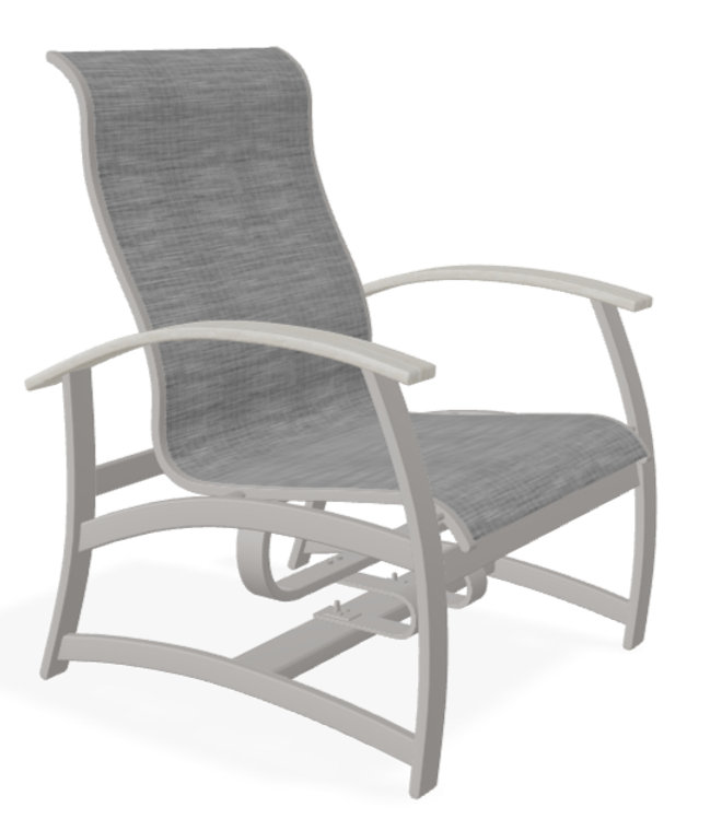 patio Belle Isle Sling Hidden Motion Arm Chair