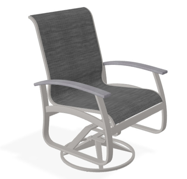 Patio Belle Isle Sling Swivel Rockers- Set Of 2