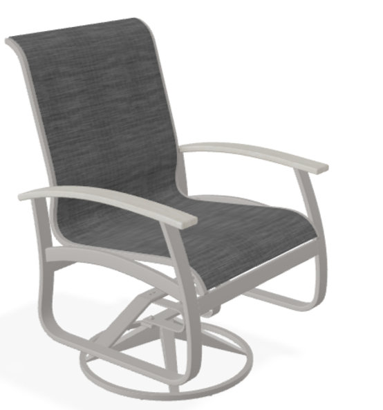 patio Belle Isle Sling Swivel Rockers- Set of 2