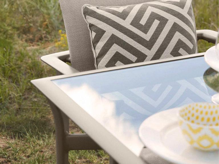 Patio Brown Jordan Flight Glass Top Side Table