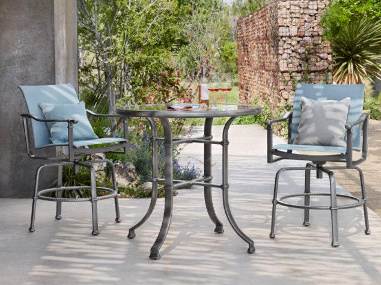 Patio Brown Jordan Fremont Glass Top 43" Bar Table