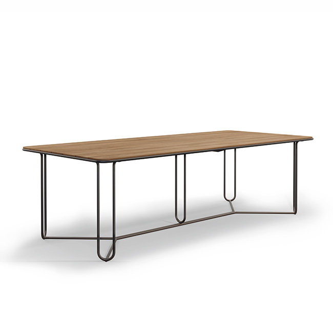 patio Brown Jordan Walter Lamb 97" Teak Top Table