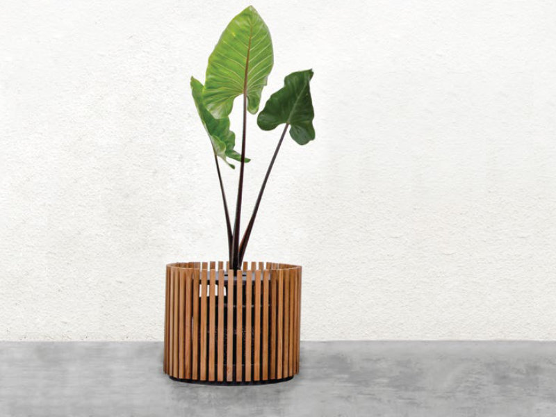 Patio Cayman Round Teak Planter