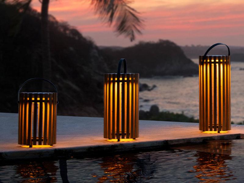 Patio Cayman Small Teak Lantern