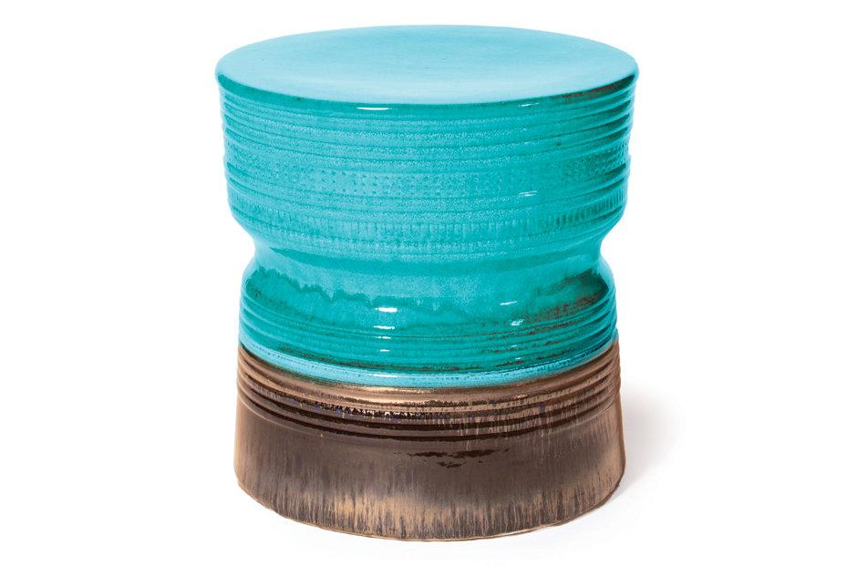 patio Ceramic Stool 18.5" Rd