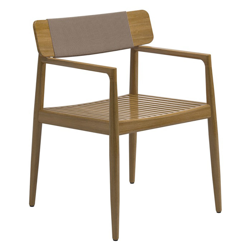 Patio Gloster Archi Dining Chair W/Arms Set 2