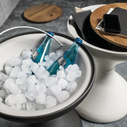 Patio Gloster Bells Side Table W/Ice Bucket Insert