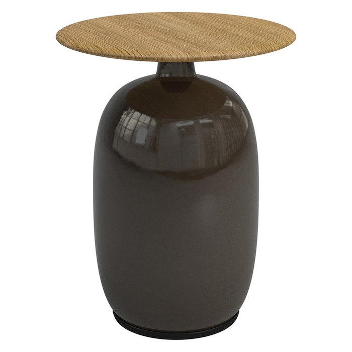 Patio Gloster Blow Teak Top Side Table